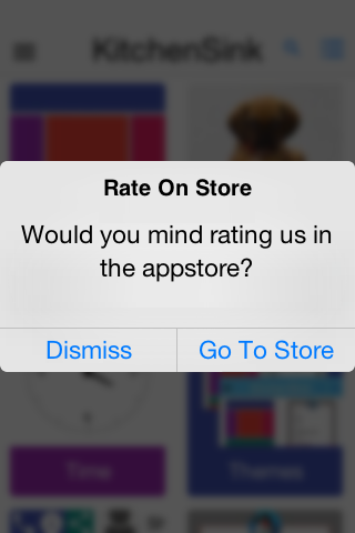 If the rating is 4 or higher it prompts for store rating