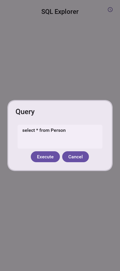 Issuing a query