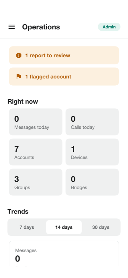 The Parley admin dashboard