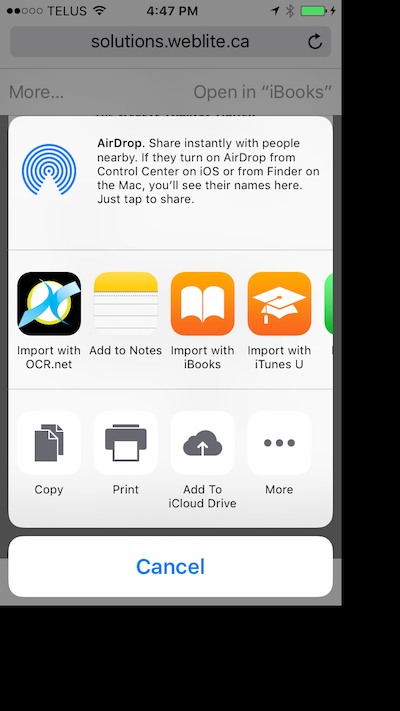 how to view file types in documents app foe ios