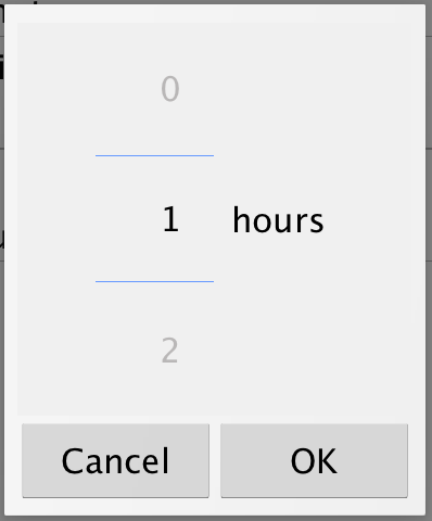 Android duration hours picker