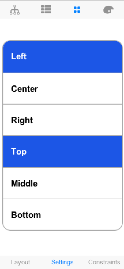 FlowLayout settings